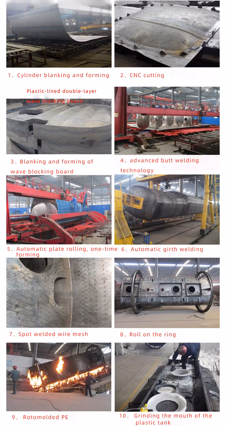 Professional Manufacturer Can Transport Large Capacity Chemical Liquid Acid Chemical 3 Axle Heavy Cargo Transport Semi-Trailer Tank Semi-Trailer