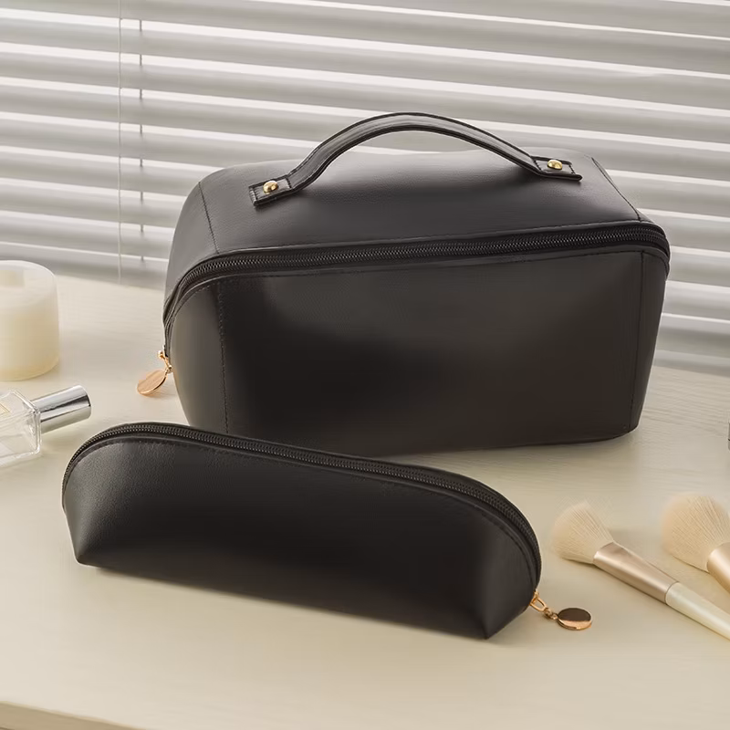 Hot Selling Travel Classic Pencil Bag Nice Cosmetic Bag Leather Pen Case