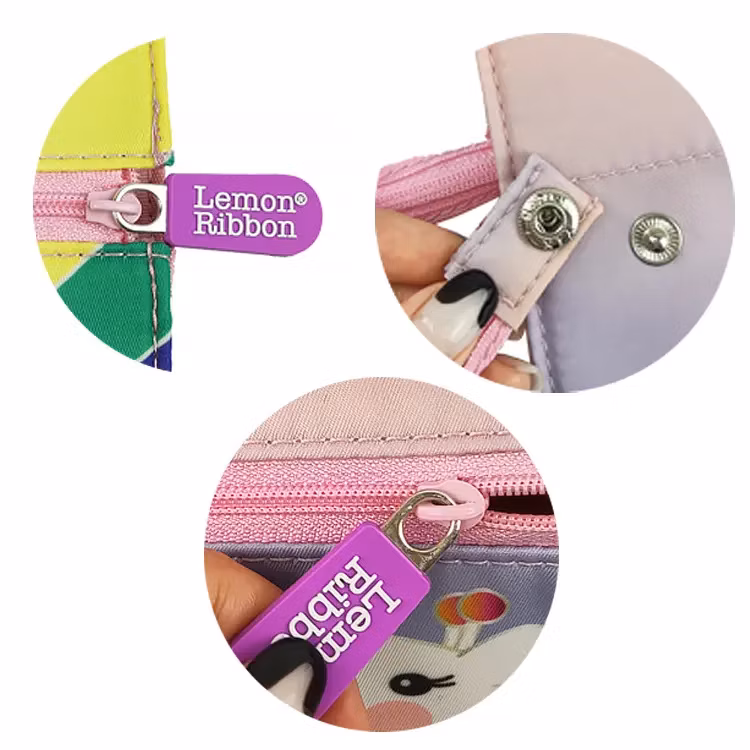 Hot Sales New Fashion Students Gifts Cute Stationery Folding Pencil Pouch Bag Rainbow Color Girls Pencil Cases