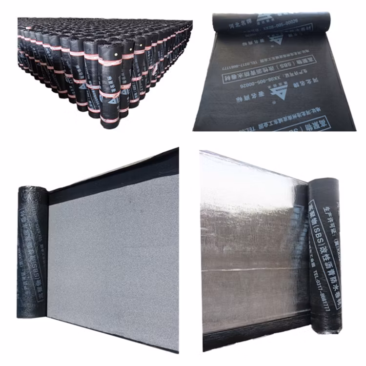 Torched Flat Roof Sbs Modified Bitumen Roll Waterproofing Membrane 3mm