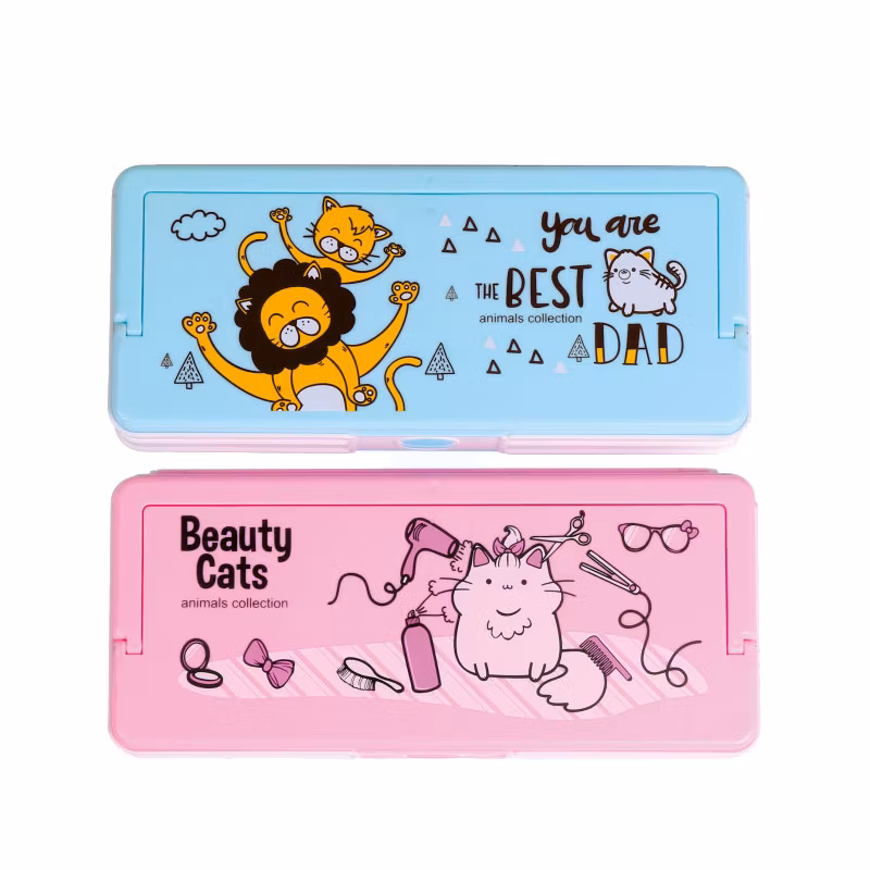 Popular Cat Wholesale Magnetic Cute Primary School Stationery Student Pencil Case