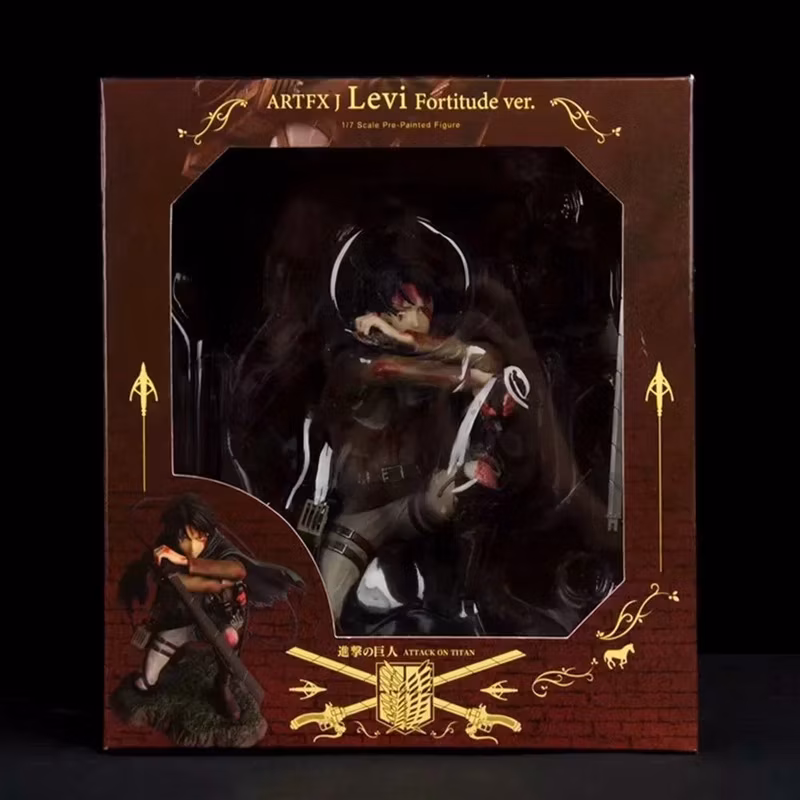 18cm Attack on Titan Battle Damage Levi Ackerman Battle Scene Classic Edition Anime Figure Cartoon-Character