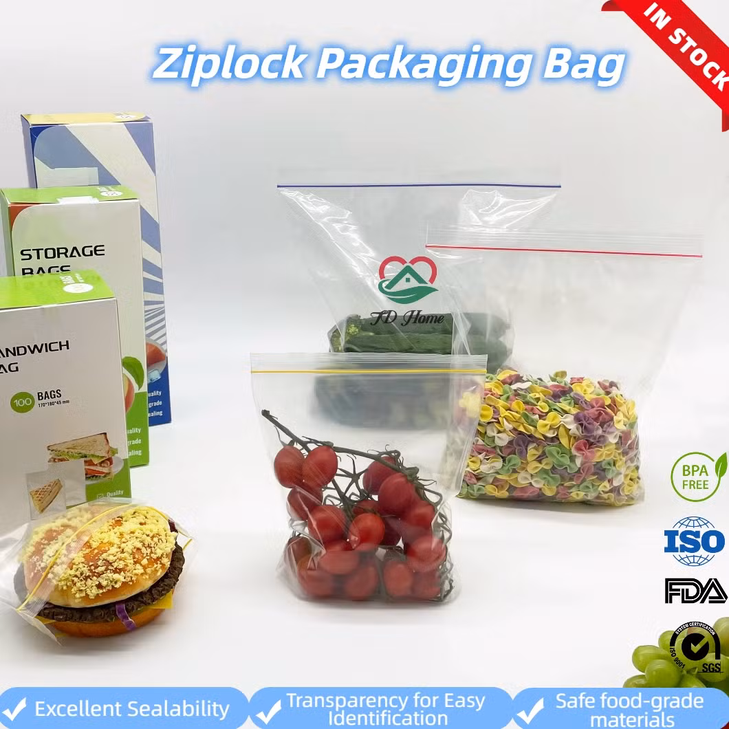 BPA Free China Plastic Packing Manufacturer Wholesale Customized Print Food Storage Packaging Polyethylene Bag Slider Freezer Gallon Ziplock Resealable Bag
