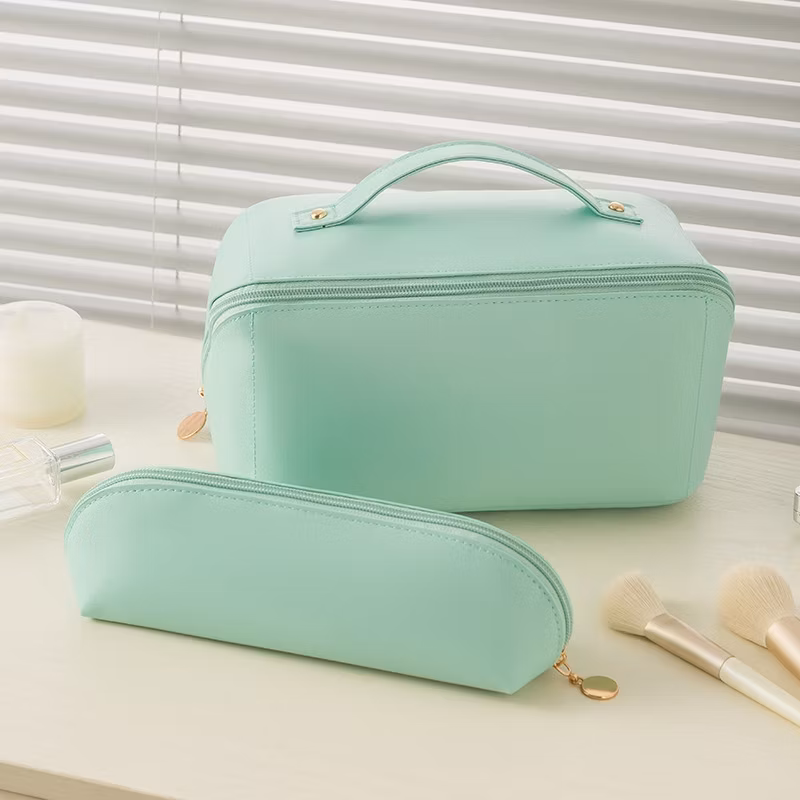 Hot Selling Travel Classic Pencil Bag Nice Cosmetic Bag Leather Pen Case