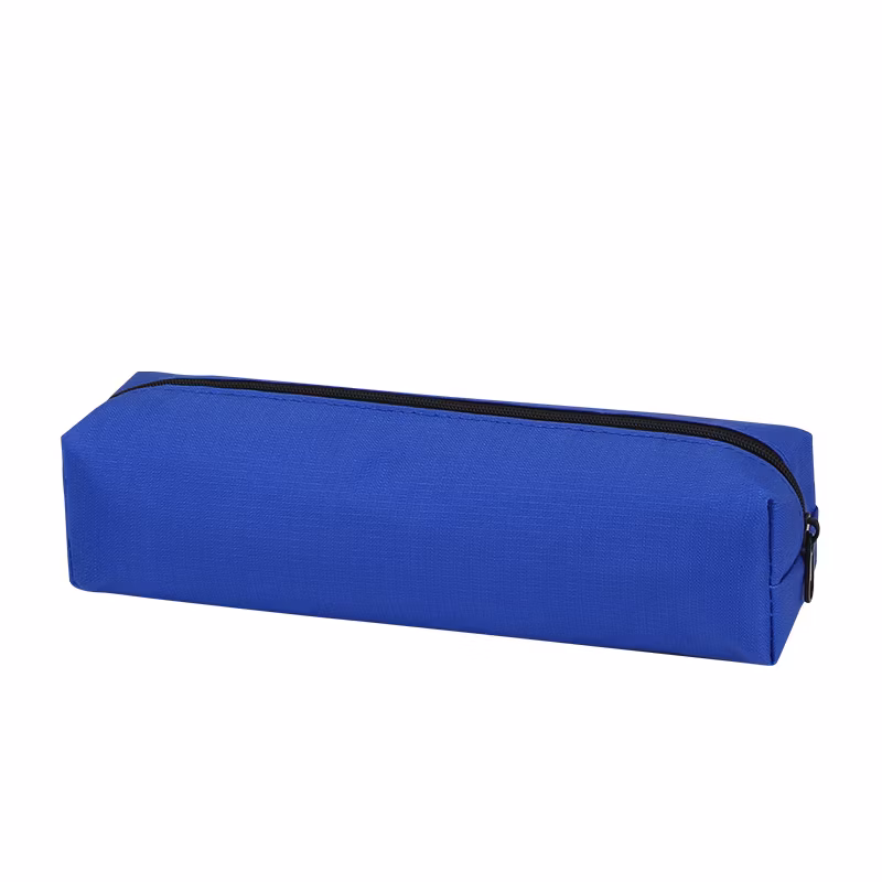 Custom Logo Oxford Cloth Solid Color Cute Pen Pencil Pouch Bag Case