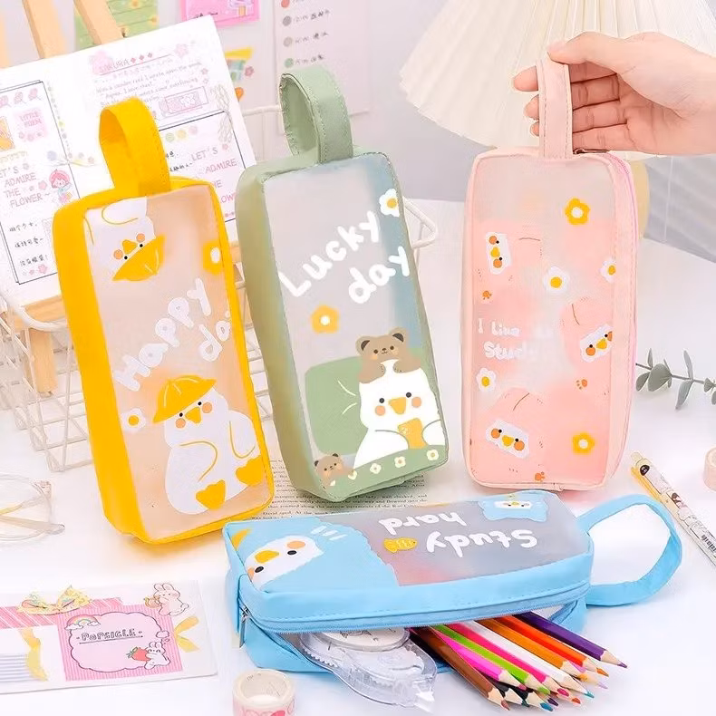 Factory Eco Friendly PVC Cute Custom Kids Pop It Pencil Case