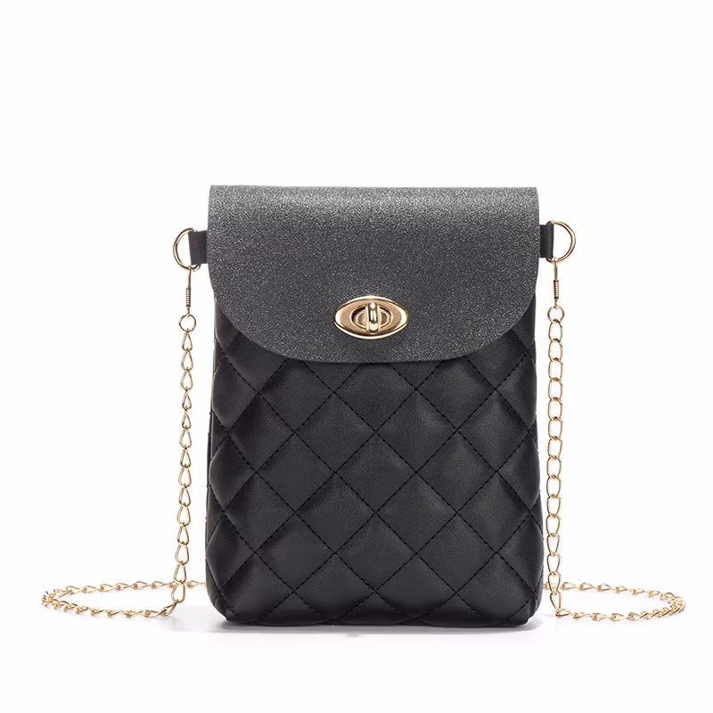 Lattice Crossbody Printed Bag Leather Cell Phone Bag Mobile Phone Case