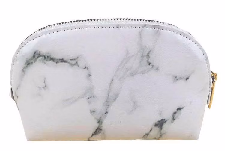 Customized Logo Wash Bag Unisex Good Material Simple Pouches Leather Cosmetic Bag