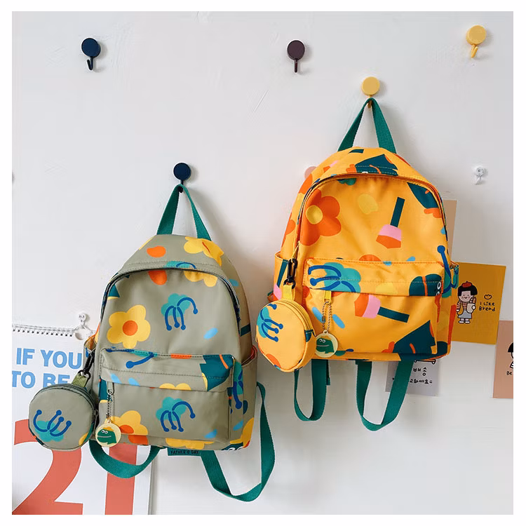 Cute Fashion Flower Printed Kindergarten Kids School Bag