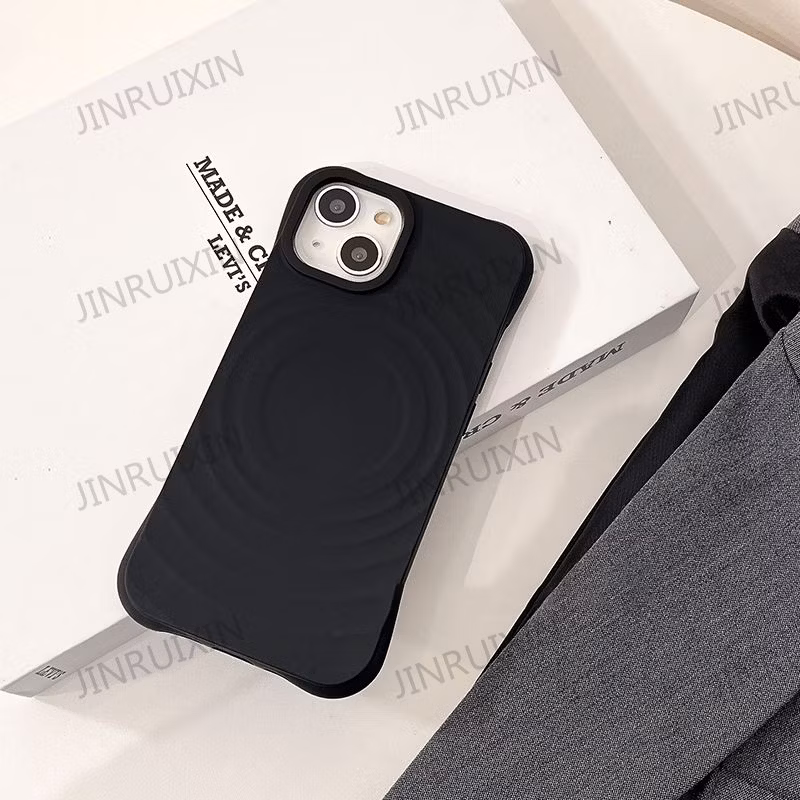Liquid Silicone Ripple Magnet for Ap15 Phone Case IP14 Female Premium 13 Solid Color 12 Simple