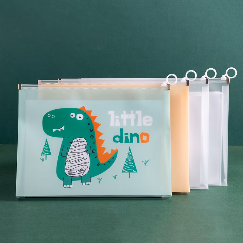 School Boy Pencil Pouch Waterproof Zipper Bag with Dinosaur Style