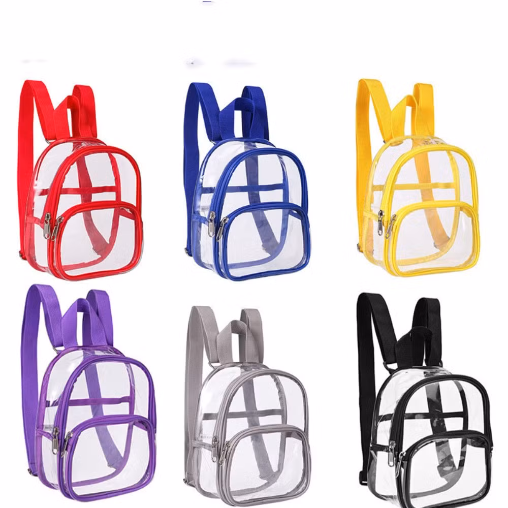 Heavy Duty Clear Backpack, Transparent PVC Concert Mini Backpacks Ci23594