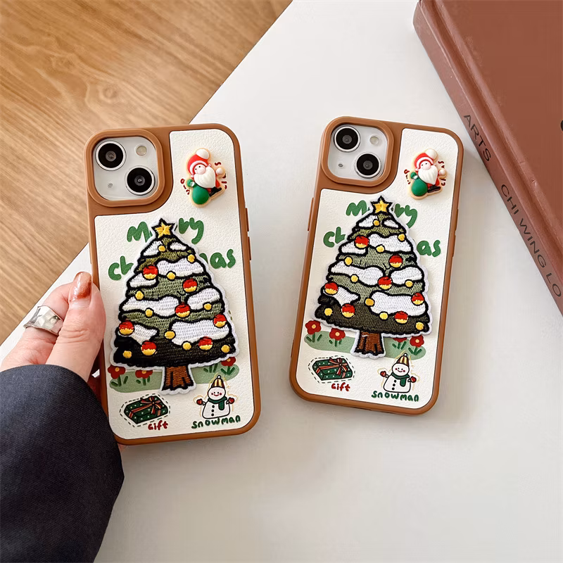 Stand Santa for iPhone 14 Creative 12 Promax Phone Case