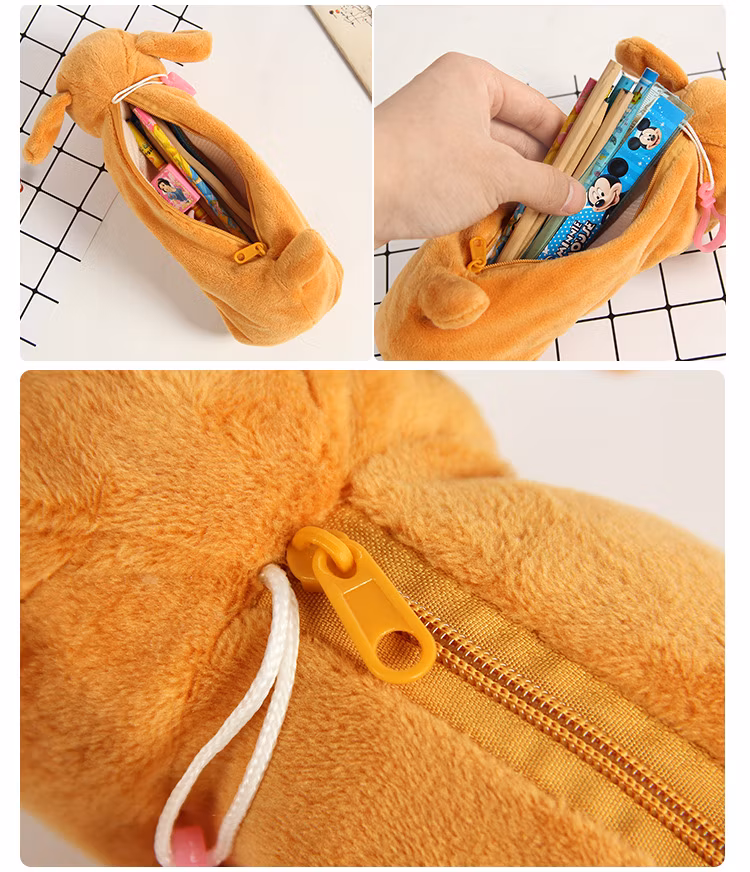 Wholesale Cartoon Cute Plush Pencil Case Creative Animal Pencil Case