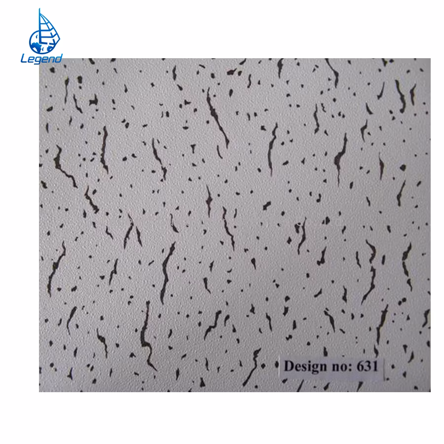 Distributor 603X603mm PVC Laminated Vinyl Coated Gypsum Ceiling Tiles for Hotel Decoration