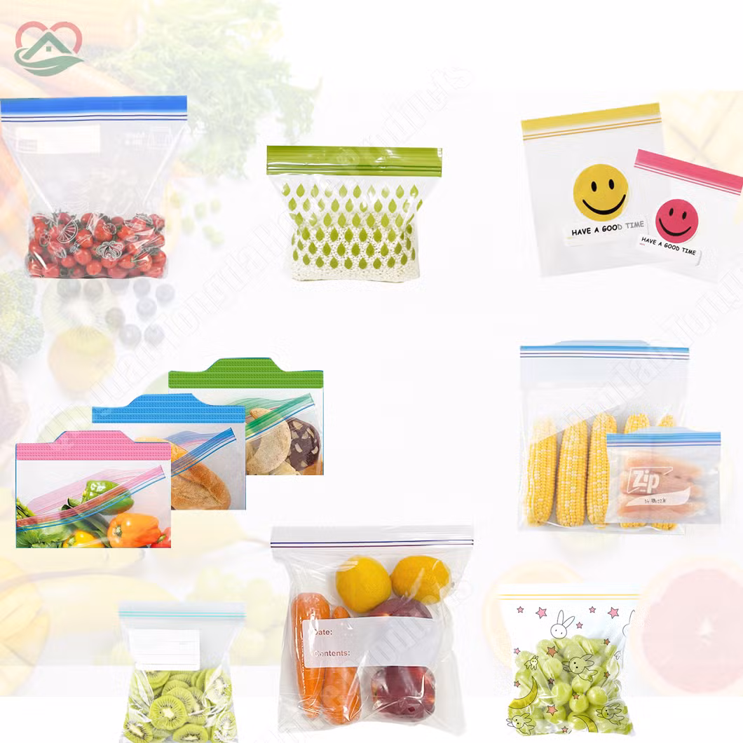Wholesale in Stock Pint Quart Gallon Vacuum Food Storage Reusable Seal Freezer Resealable Bags Plastic Packaging Zip Bag Sandwich Reclosable Ziplock Zipper Bag