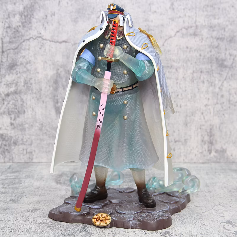 One Piece Anime Figure Blackbeard Subordinate Shiryu General Transparent Fruit Prison Governor Standing Posture Model Cartoon-Character