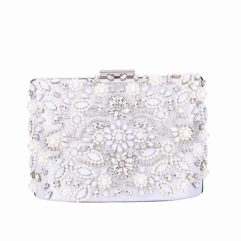 Cheap Shoulder Lipstick Mirror Cosmetic Bag Pearl Phone Storage Bag Ladies Party Clutch Evening Dinner Bag