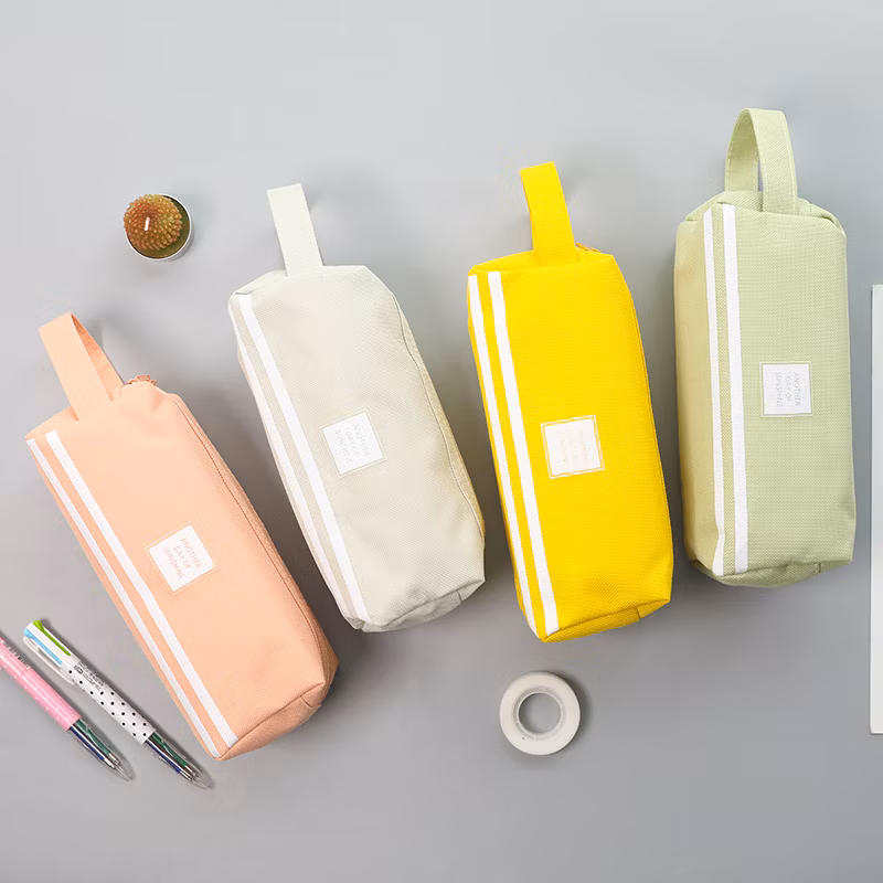 New Pen Bag Creative Large Capacity to Carry a Simple Multi-Functional Double-Layer Pencil Case