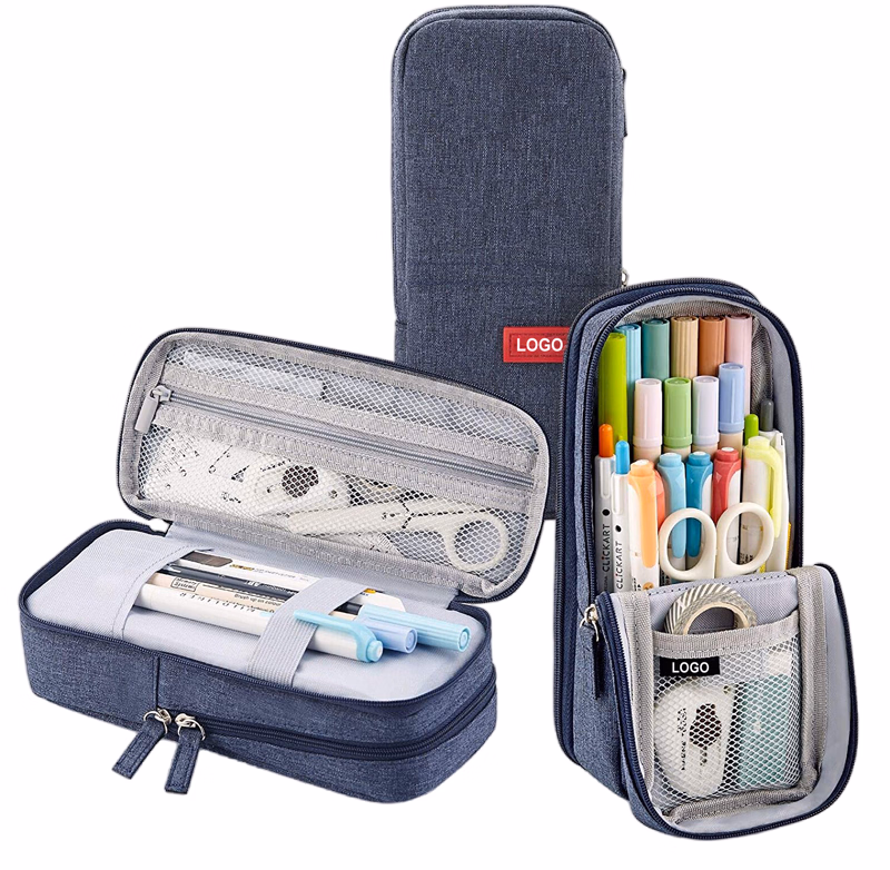 Wholesale Multi-Function Zippered Soft Stand up School Stationery Pouch Pencil Case (6 Reviews)