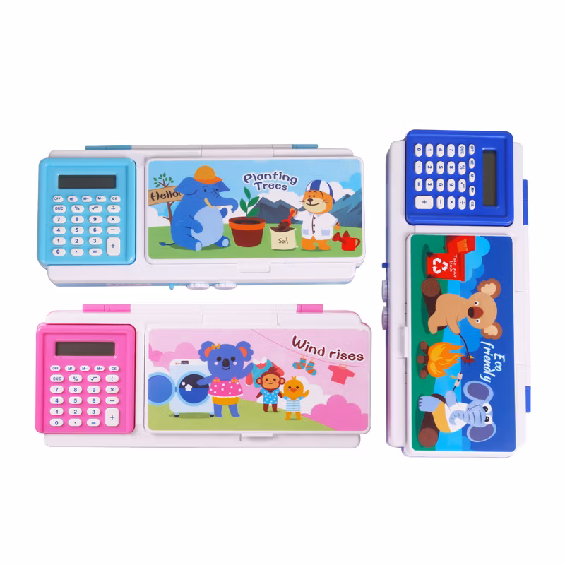 Multifunctional Electric Calculator Cute Stationery Pencil Case