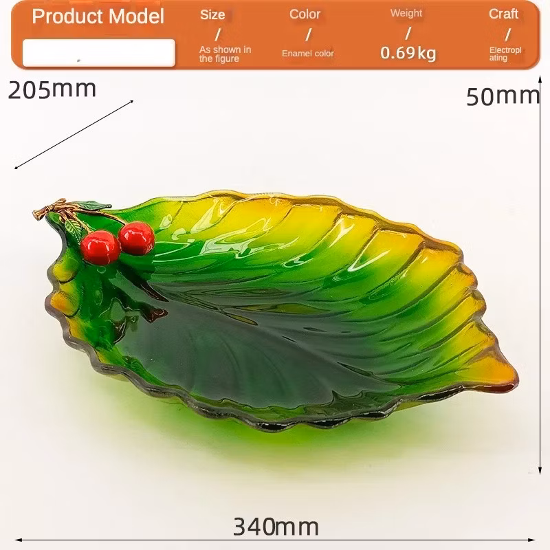 Fruit Plate Family Coffee Table Crystal Glass Candy Plate Creative Snack Plate