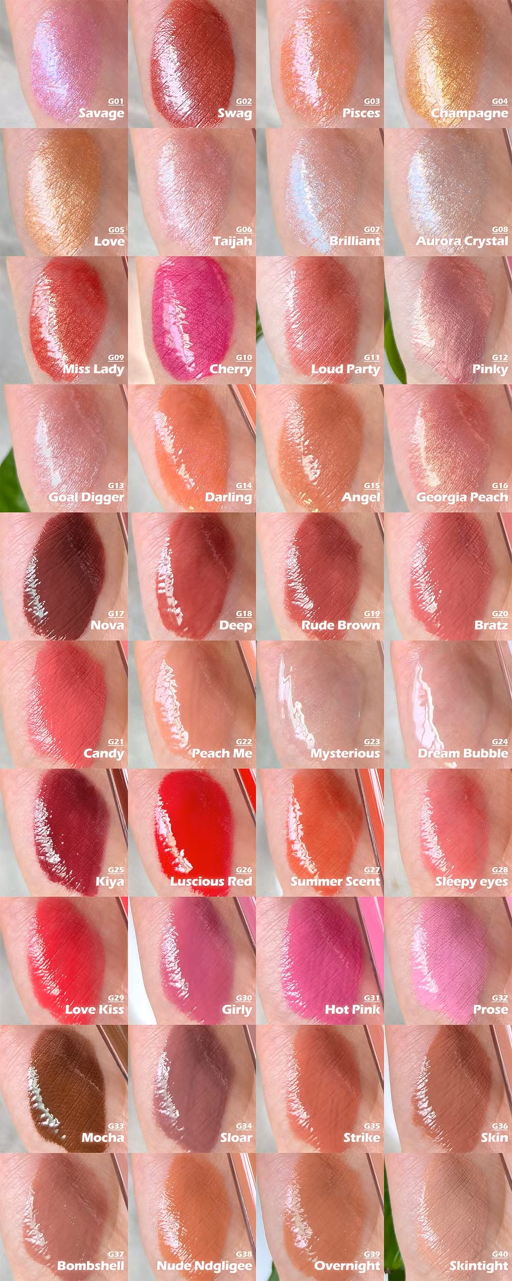 Custom Logo Lipgloss Hydrating Formula Private Label Cosmetics with GMPC
