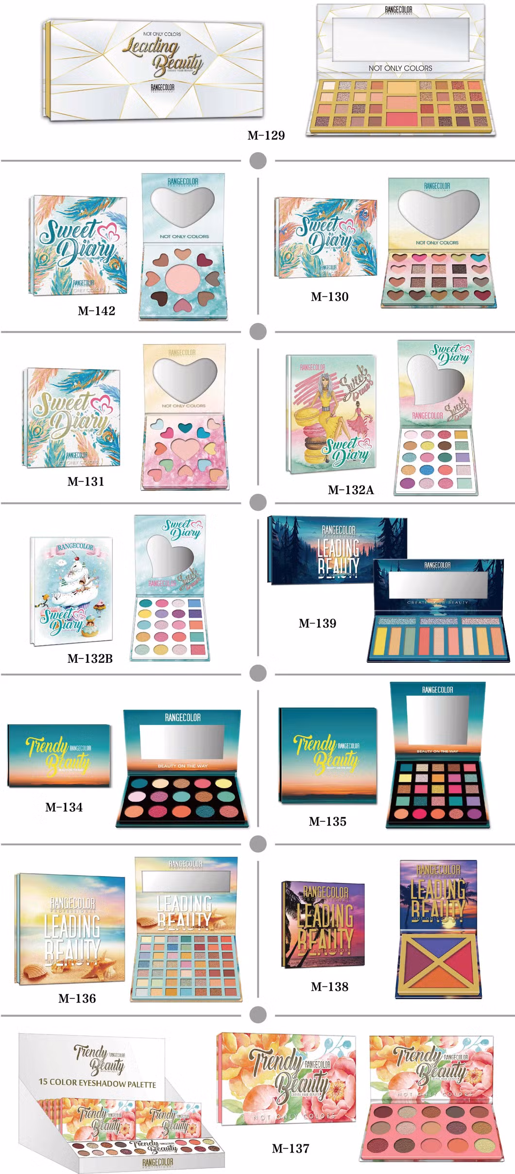 Secret Garden16 Color High Pigment Cardboard Eyeshadow, Highlighter, Contour Palette Private Label Cosmetic