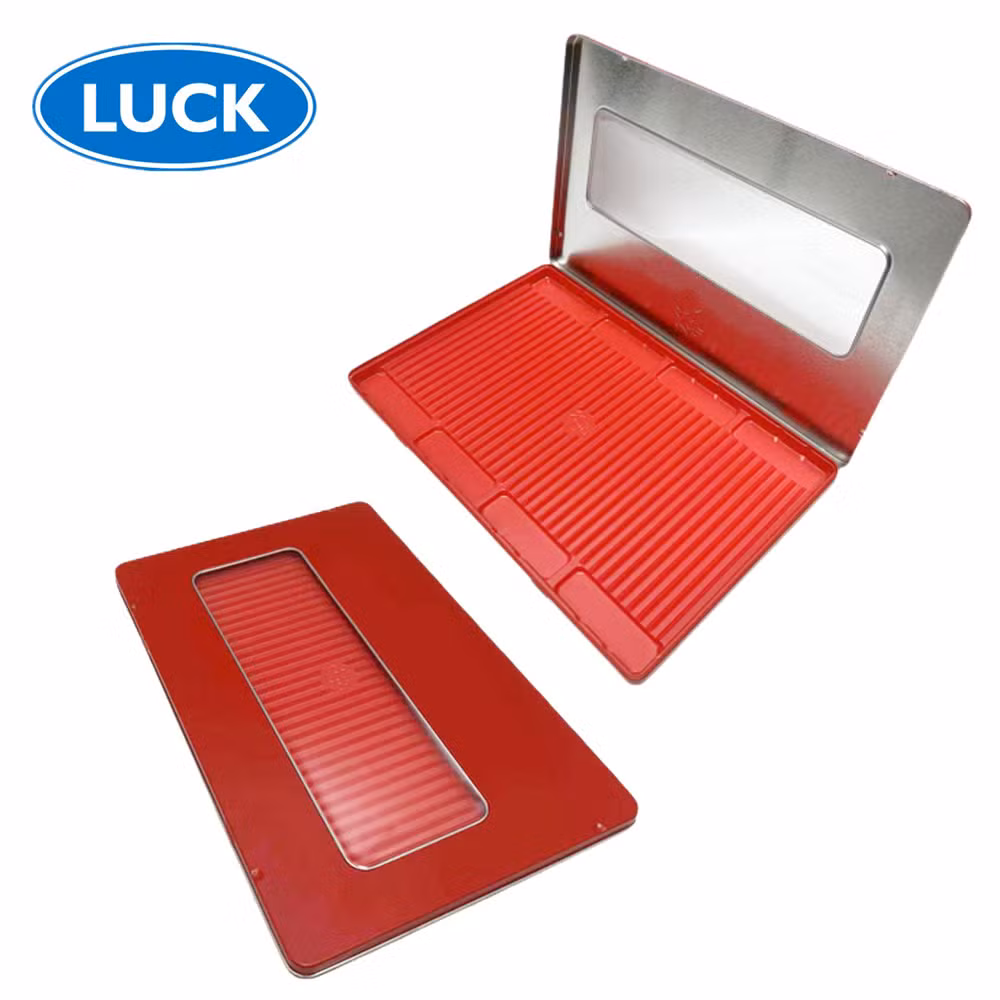 Factory Custom Vintage Tin Stationeries Storage Container Rectangle Shape Kids School Metal School Simple Pencil Case