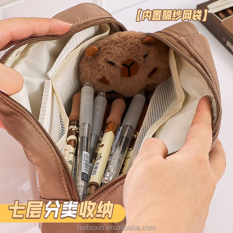 Transparent Pencil Case with Large Capacity, Multi-Functional Stationery Bag