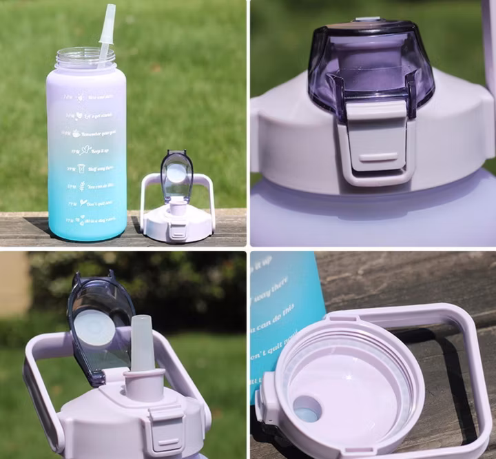 2000ml Plastic Water Bottle 2L Large Capacity Gallon Sport Water Bottle