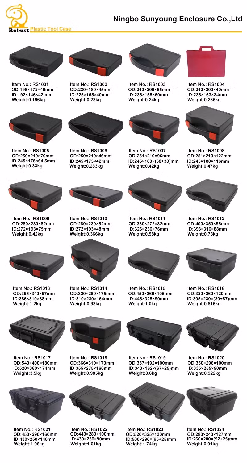 Solid Hardware Storage Plastic Case Tool Box for Instrument OEM Available