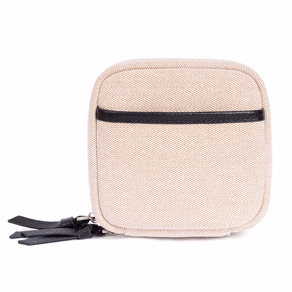 Canvas Small Makeup Bag Travel Cosmetic Pouch Portable Washing Cosmetic Bag (MFN7293)