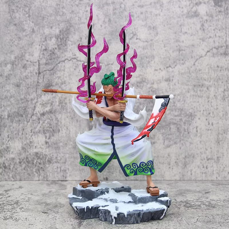 The Ghost of Purgatory Beheaded Zoro and The Kingdom of Zoro Three Knife Flow Sickle Flow Diffuse Model Surrounding Decoration Cartoon-Character