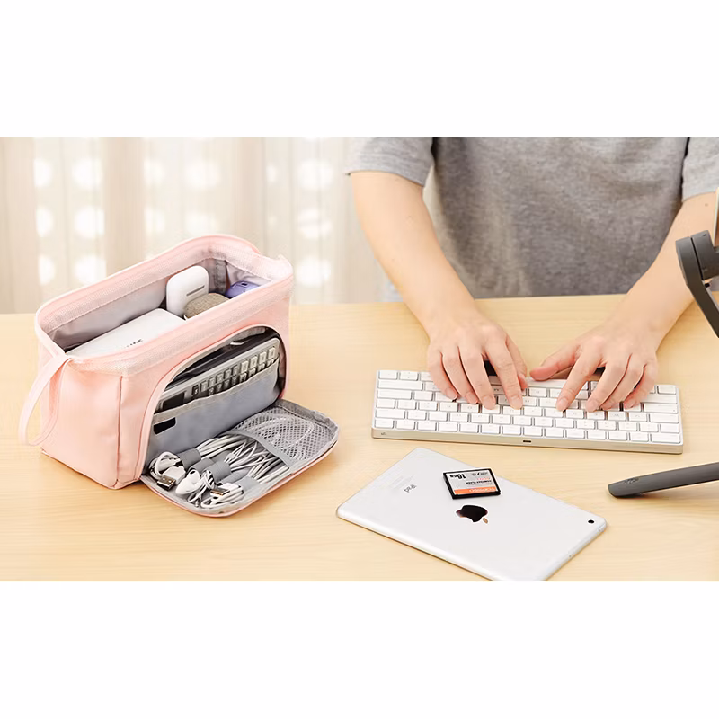 Large Capacity Clear Cute Kids Cute Handheld Canvas Pencil Bag