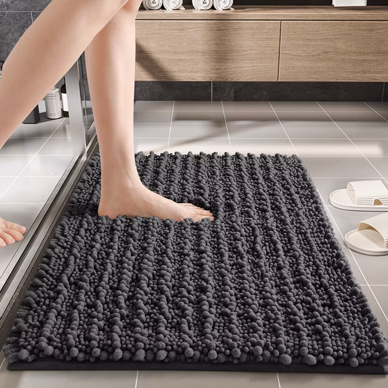 Simple Chenille Thickened Water-Absorbent and Dirt-Resistant Non-Slip Mat