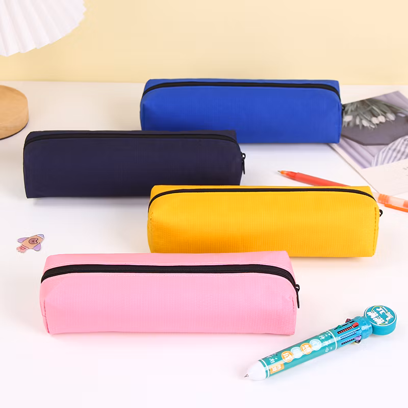 Wholesale Pen Bag Simple Ins Wind Niche Pencil Case Pouch Can Print Logo Solid Color Stationery Bag Small Portable Pencil Bag
