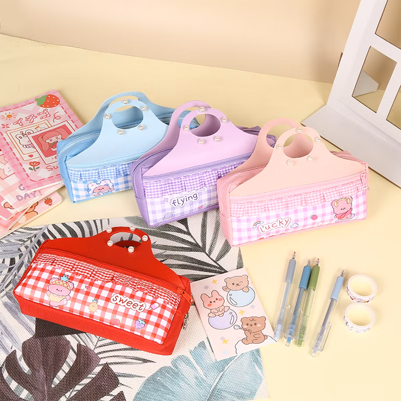 Wide Use Zipper Office Rectangular Pencil Bag Pencil Case for Office
