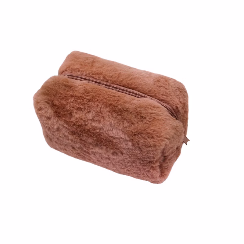 Cute Macaron Candy Colored Plush Pen Case Student Plush Pencil Case