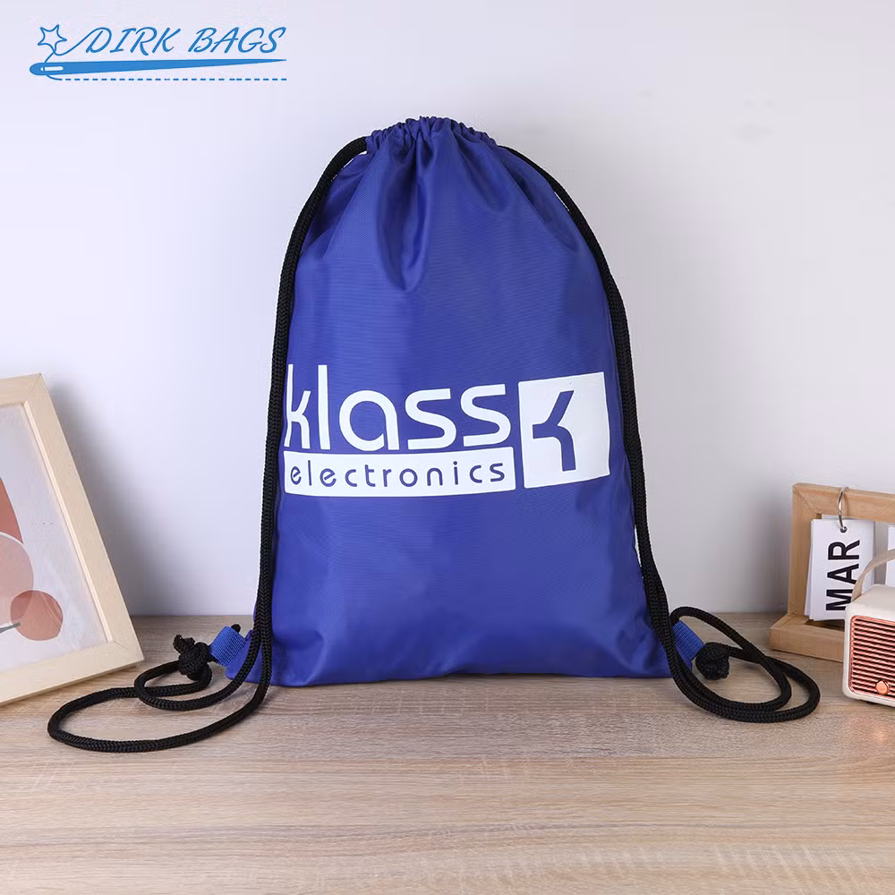 Custom Durable Reusable Polyester Draw String Bags Promotional Gift Drawstring Backpack with Personal Logo