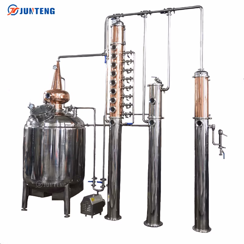 Junteng Factory Price Copper Alembic Alcohol Distiller Multifunction Still Whisky Distillation Reflux Column