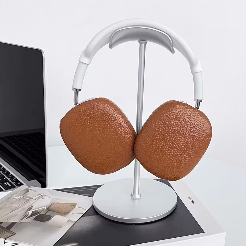 Brown Lychee Leather Fashion Airpods Max Headset Case for Apple Airpods Max