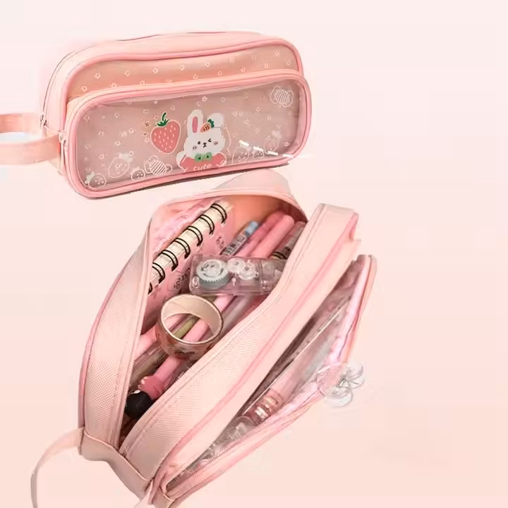 Wholesale School Pencil Bag, Cat Dog Oxford Fabric Kawaii Kids Cute School Pencil Case for Girls
