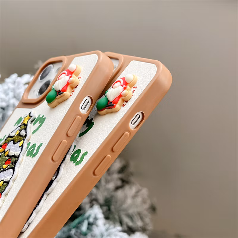 Stand Santa for iPhone 14 Creative 12 Promax Phone Case