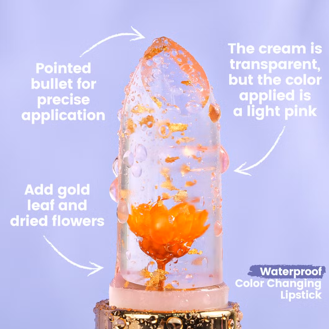 10%off Transparent Herbal Moisturizing Petal Lipstick for Cosmetic
