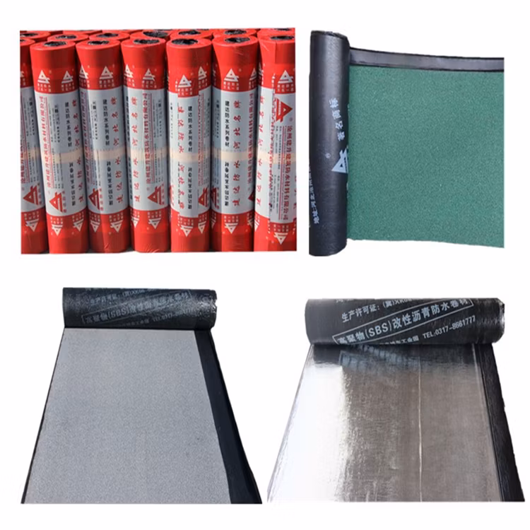 Torched Flat Roof Sbs Modified Bitumen Roll Waterproofing Membrane 3mm