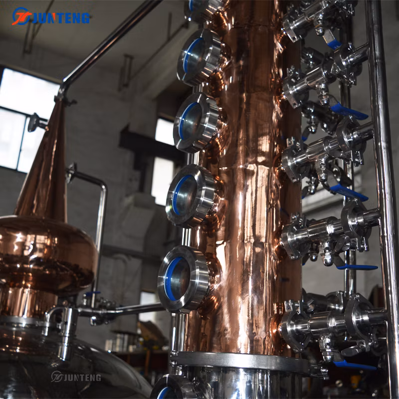 Junteng Factory Price Copper Alembic Alcohol Distiller Multifunction Still Whisky Distillation Reflux Column