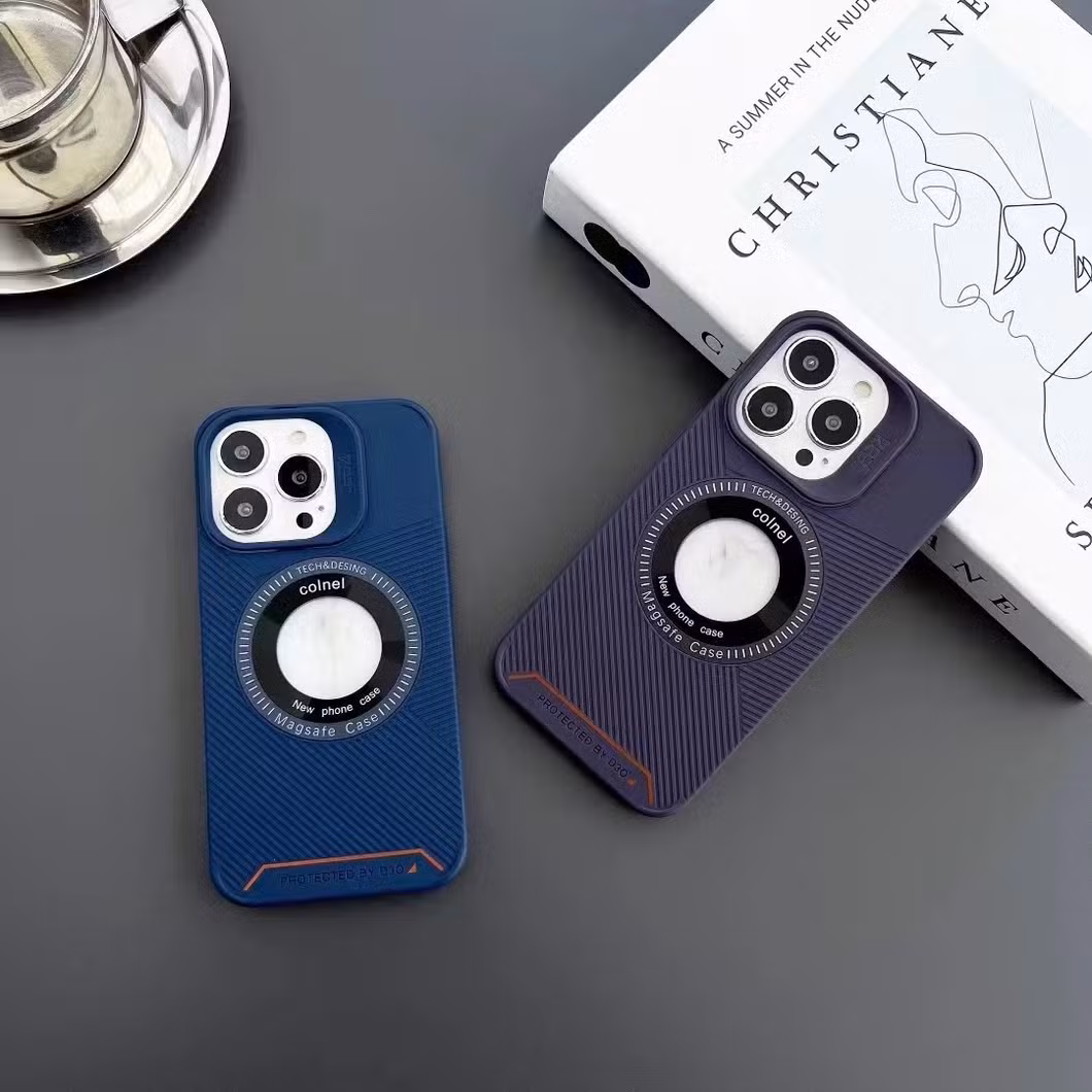 Mobile Phone Case 14plus Solid Color New Style 13 Hollow Carbon Fiber 12 Creative 15 PRO Max