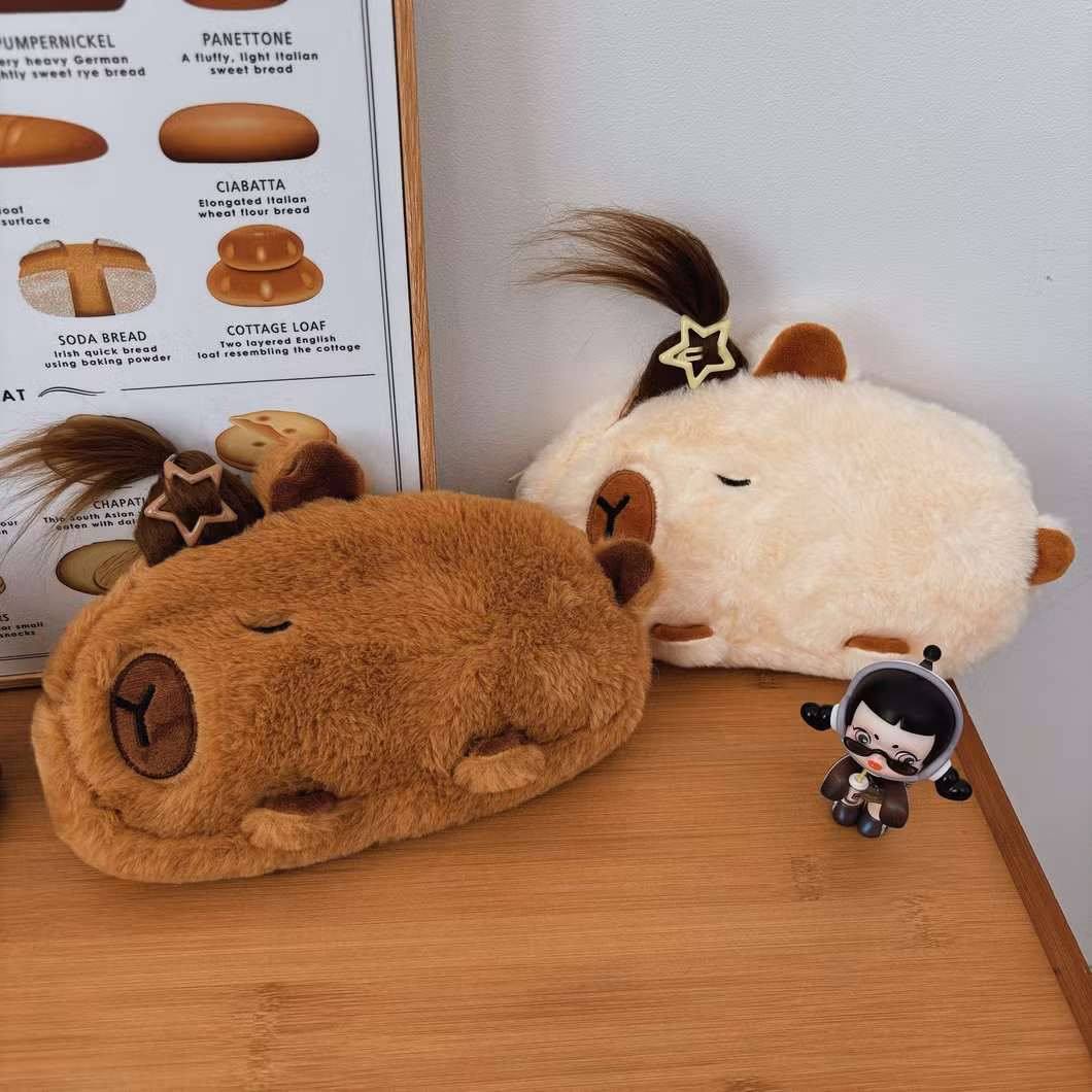Large Capacity Pencil Bag Capybara Cartoon Multi-Function Pen Bag