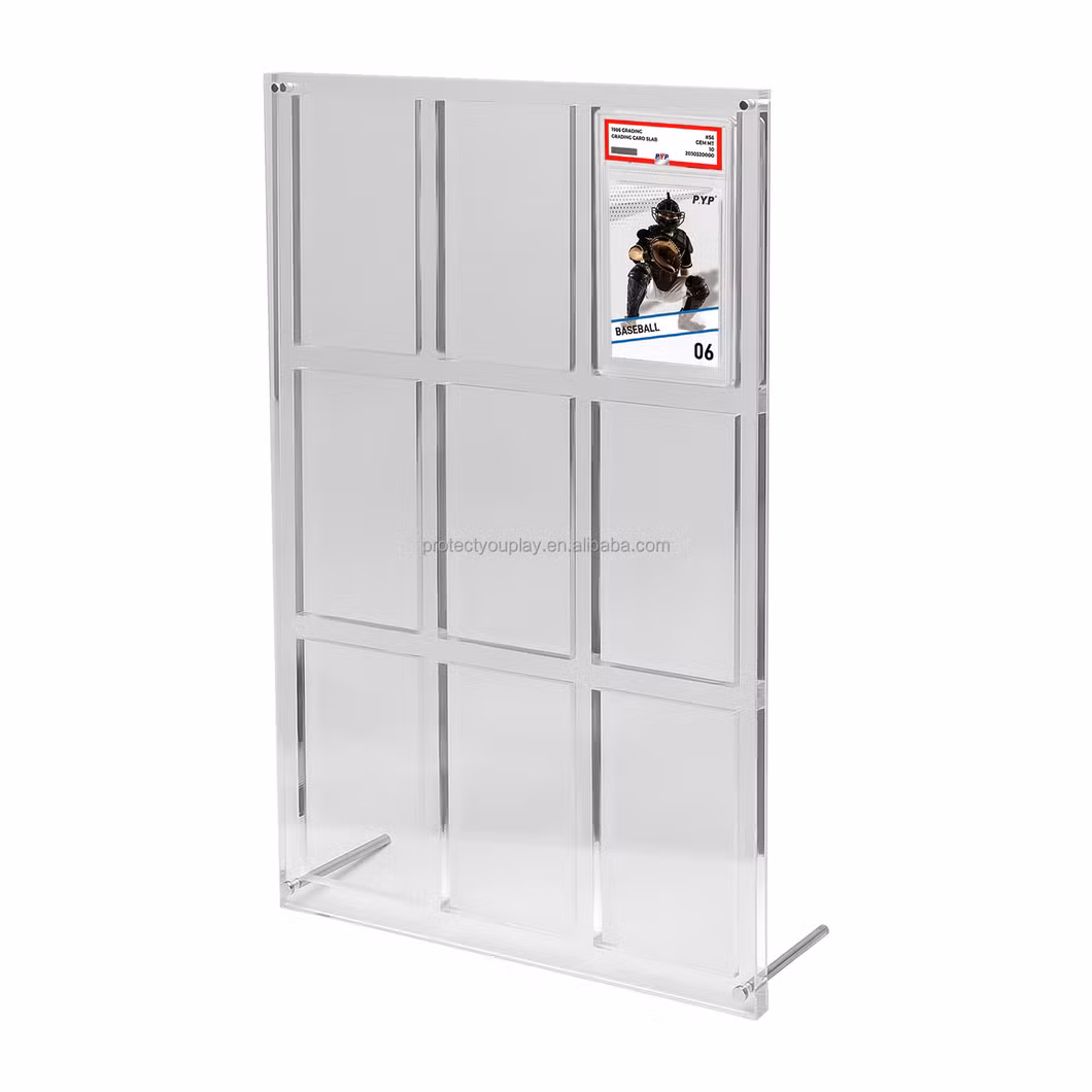 Gallery Display Psa Graded Trading Card Frame Stand Acrylic Case Black